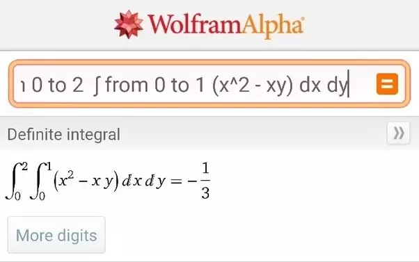 Wolfram Alpha Integrals